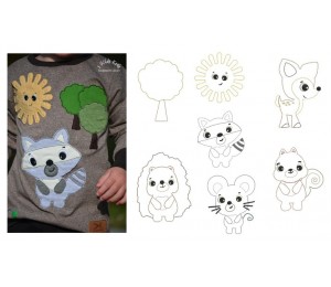 Stickserie - Waldleben Appli